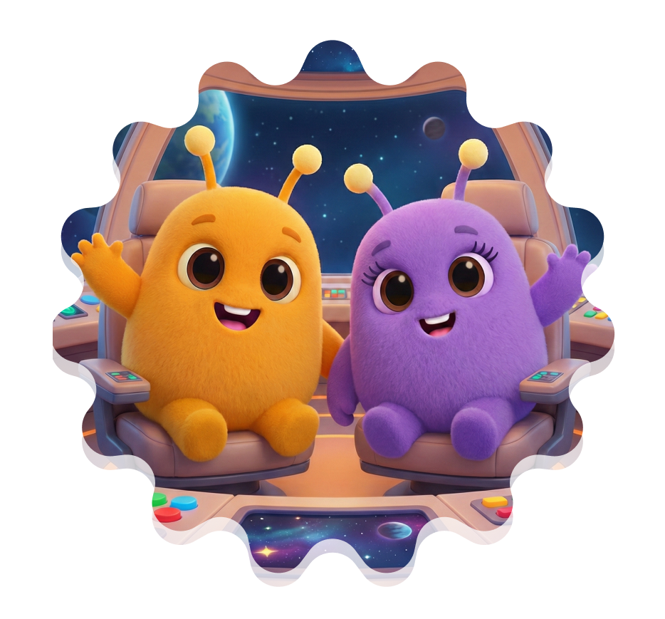 Tota and Rito waving from a TirTir World screen